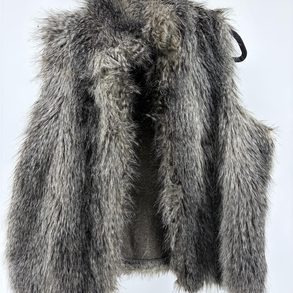 Parkhurst Outdoor Edition Brown/Grey Faux Fur Vest, Women's Size Large NWOT